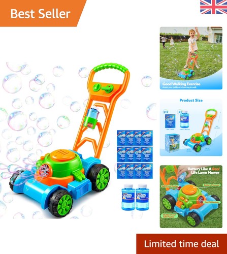 Blue bubble lawn mower - bubble,