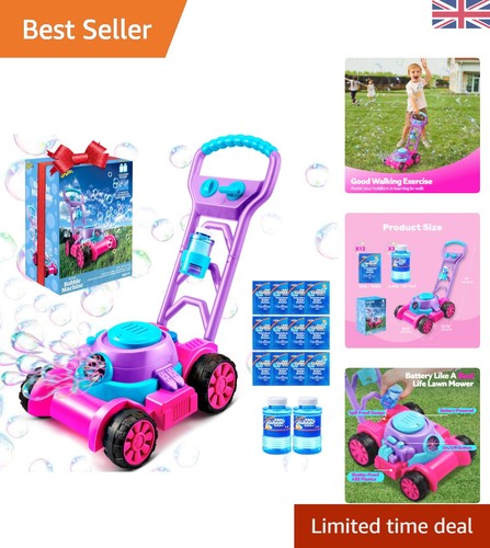 Pink bubble lawn mower toy - bubble, for